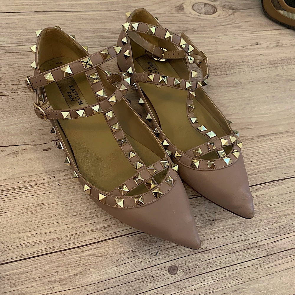 Kaitlyn Pan Rockstud caged ballet flat